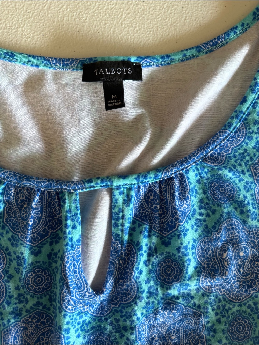 Talbots Blue Patterned Maxi Dress - Picture 6 of 7